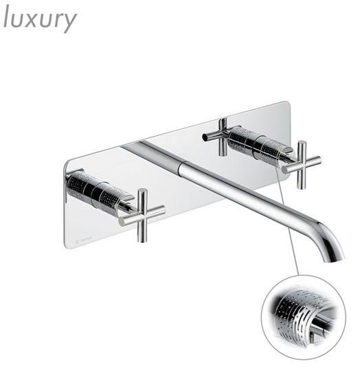 newform Смеситель для умывальника настенный на 3 отверстия с тарелкой Blink sun-id-1403031 - Вид №3