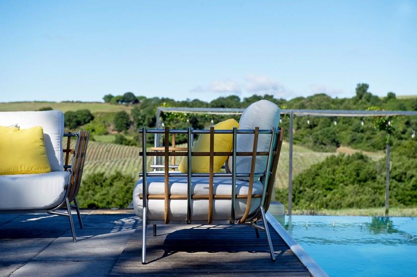 Unopiù Садовое кресло из нержавеющей стали и тика Tweed Twepol - Вид №3