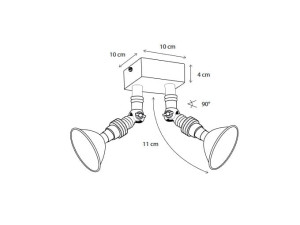 Латунный поворотный многоточечный прожектор