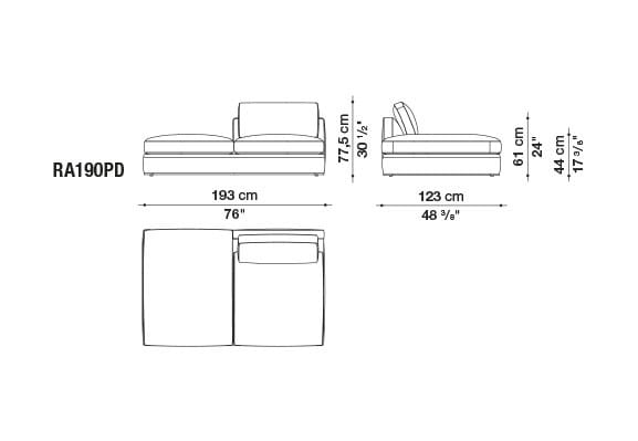 Ткань диван B&B Italia Ричард ARCH-00082196 - Вид №52