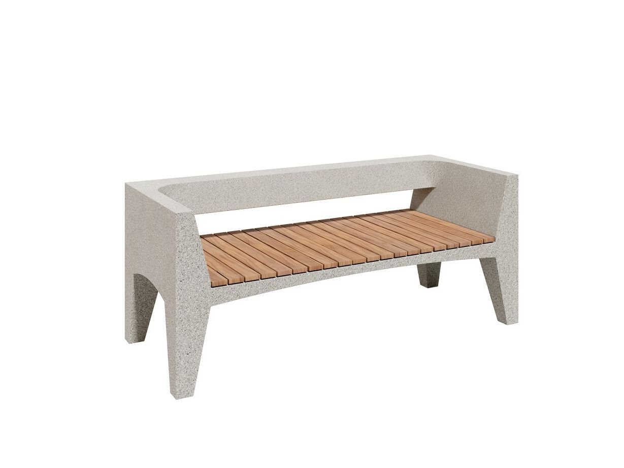 Бетонная скамья со спинкой amop Lord ARCH-00039098 - Вид №1