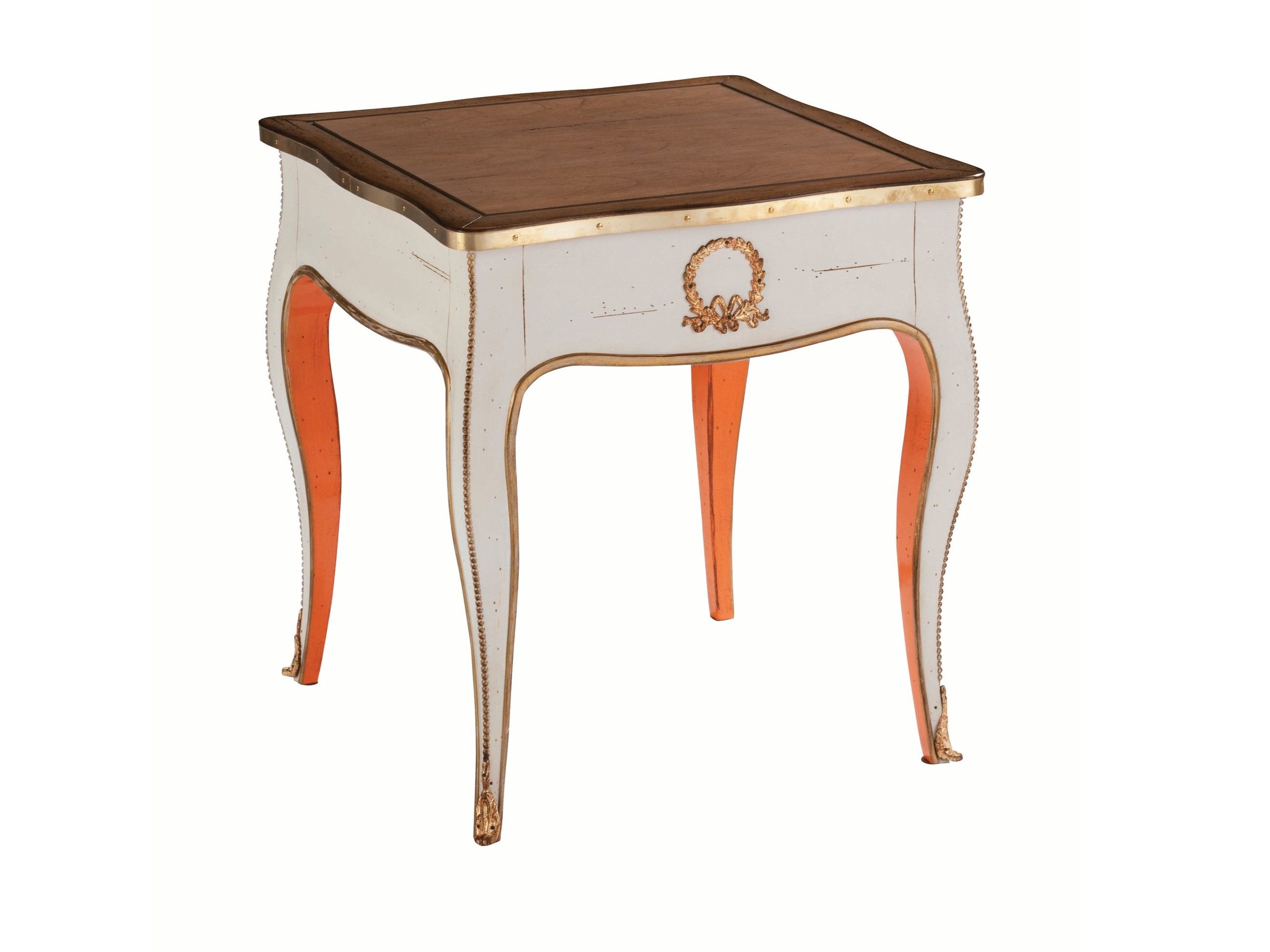 Высокий квадратный вишневый журнальный столик с отсеком для хранения ROCHE BOBOIS VOLUTES ARCH-00109398 - Вид №1