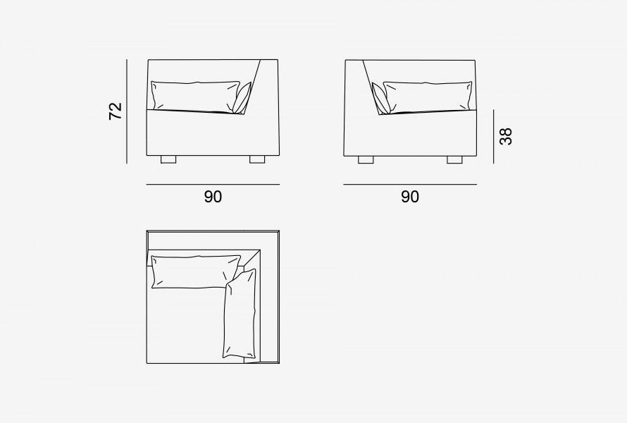 Gervasoni Модульный тканевый диван с шезлонгом More sun-id-1508981 - Вид №4