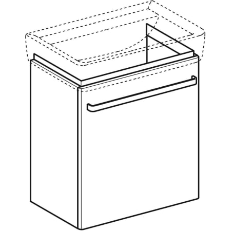 862060000 Шкафчик для раковины Geberit Renova Compact, с одной дверью Geberit  - Вид №8