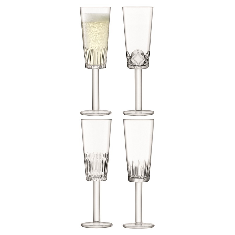 G1405-09-194 Набор из 4 бокалов-флейт для шампанского tatra 250 мл LSA International 