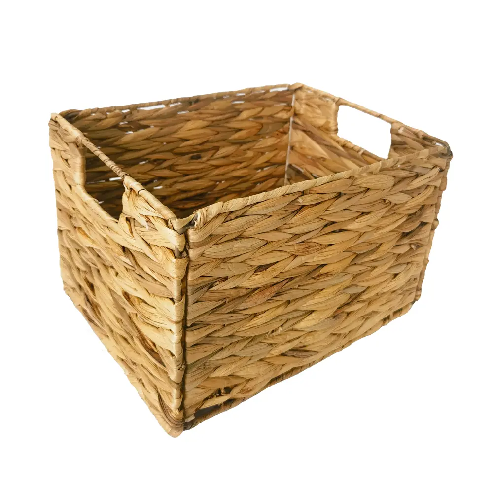 SPACEO Корзина для хранения из водяного гиацинта в бежевых тонах 89344364 Kub STLM-1081795