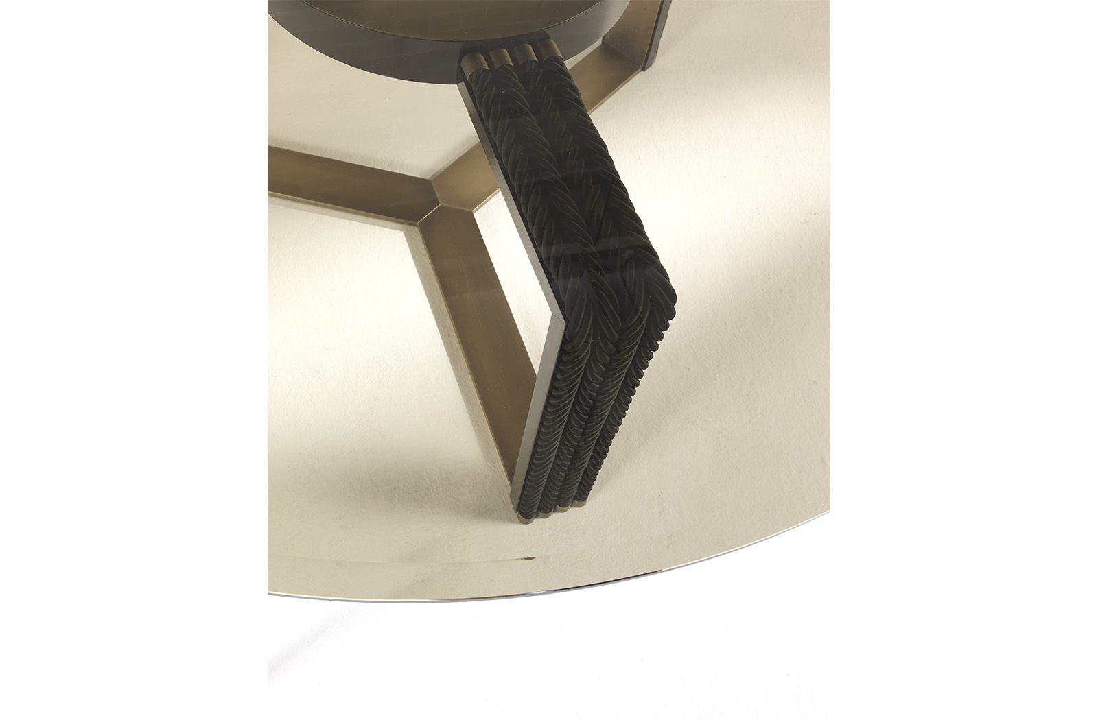 Круглый стол из стекла и металла с Lazy Susan Gianfranco Ferré Home GLASGOW ARCH-00123950 - Вид №2