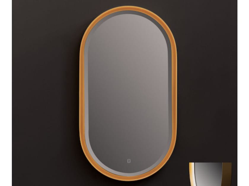 Овальное зеркало со встроенным освещением и настенной рамой Gaia Mobili Complements ARCH-00048365
