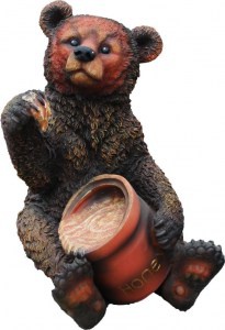 11145 МИШКА с мёдом, скульптура из бетона LAB.Space  - Вид №1