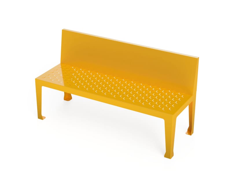 Стальная скамья со спинкой Studio Città Elvia ARCH-00006644