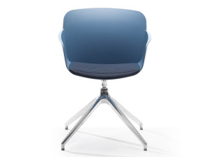 Вращающееся кресло из полипропилена с подлокотниками