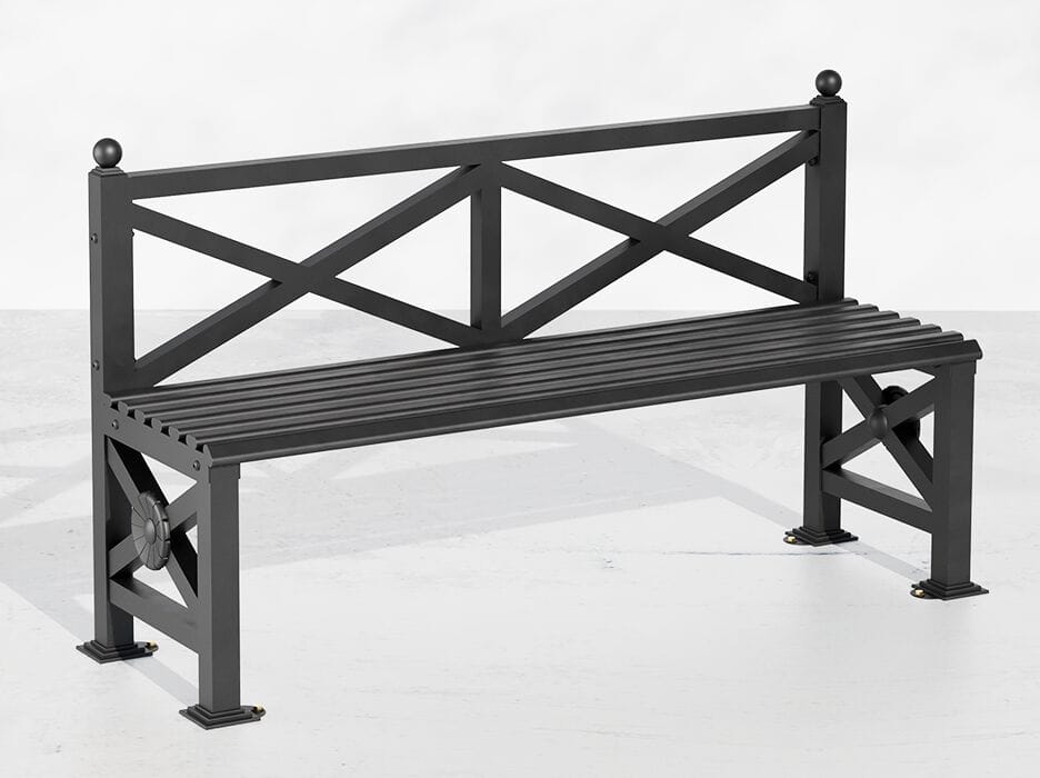 Металлическая скамья со спинкой DIMCAR ARCH-00001849 - Вид №1