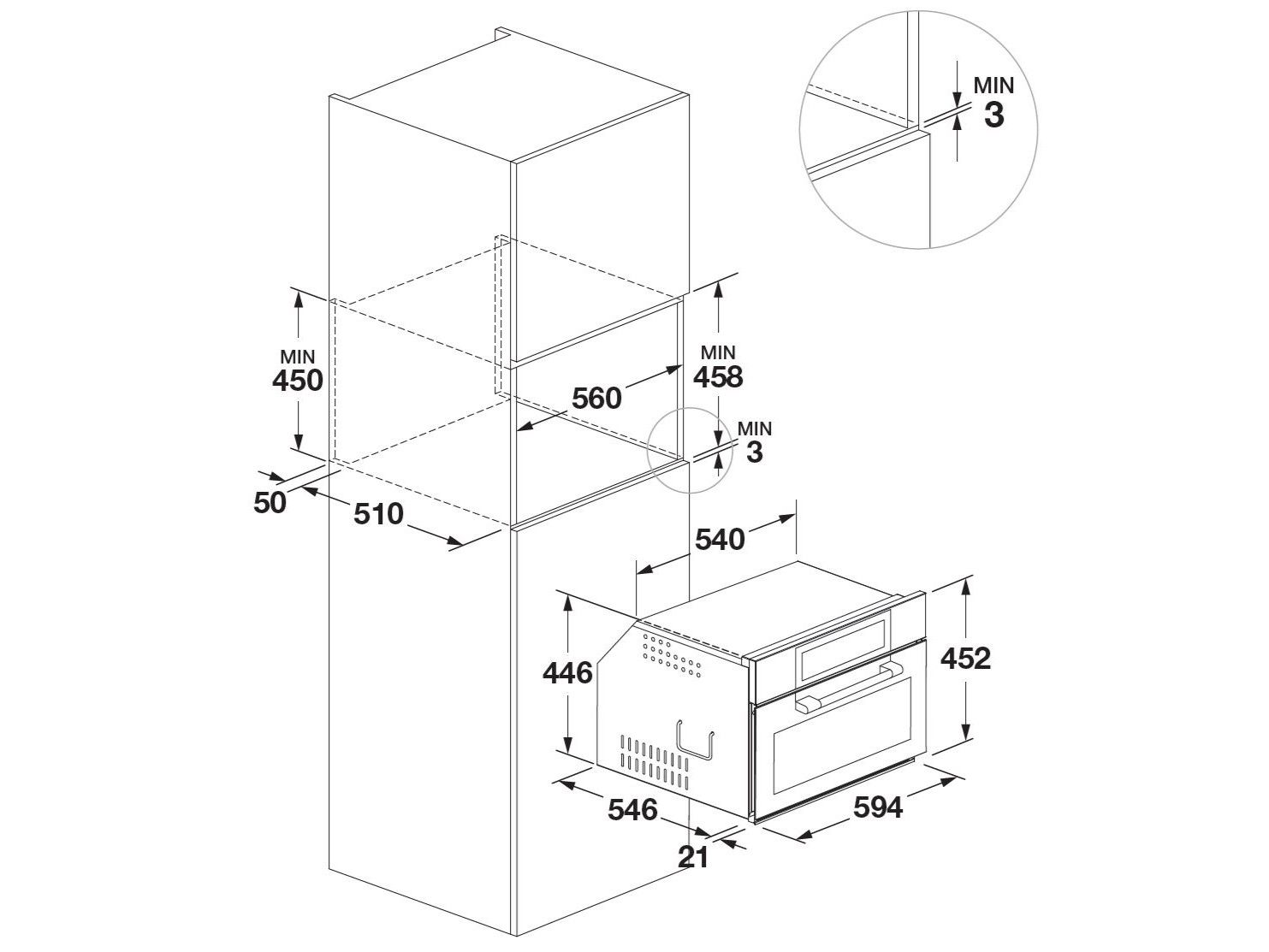 Встроенная Паровая печь класса A++с электронным управлением Fulgor Milano Cluster Concept ARCH-00081585 - Вид №2