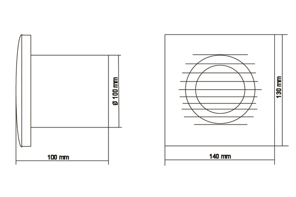 Накладной вентилятор Europlast Т100I inox 4693 - Вид №1