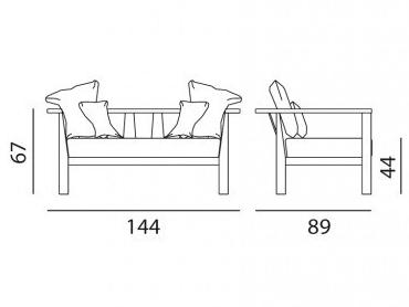 Gervasoni 2-местный тканевый садовый диван Gervasoni outdoor sun-id-1508820 - Вид №6