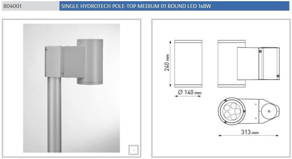 PUK Светодиодный уличный фонарь из литого под давлением алюминия Hydrotech sun-id-1465341 - Вид №17
