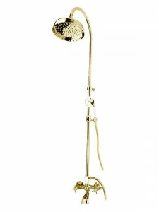 Душевая стойка со смесителем, с изливом, верхним и ручным душем CEZARES LORD-CVD-03/24-Bi