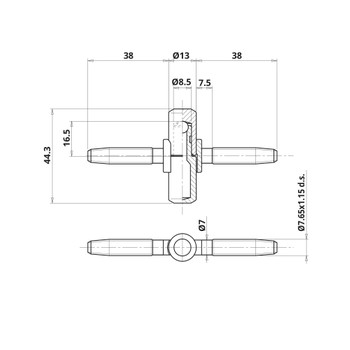 Otlav 050 13 коаксиальная петля для реверсивных дверей LK01-94