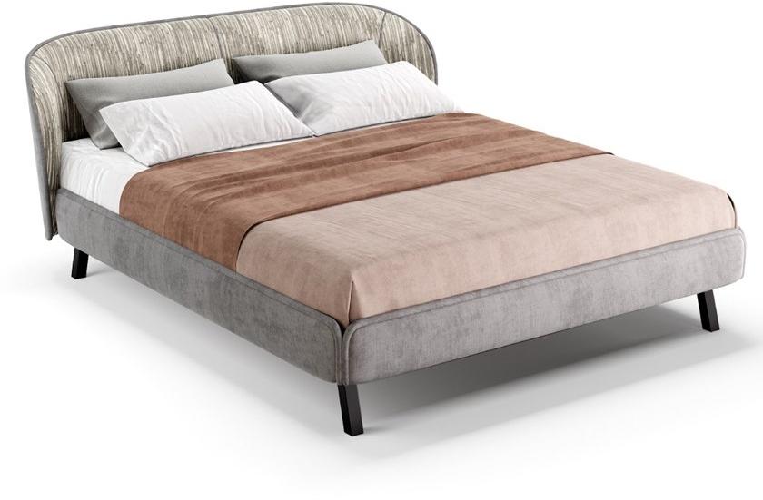PRADDY Двуспальная кровать из ткани с мягким изголовьем Carnaby Tr001 - Вид №1