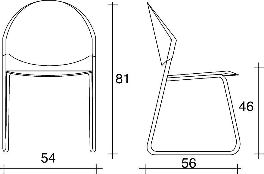 TALIN Стул с салазками из полипропилена для залов ожидания Delfi sun-id-1512144 - Вид №1