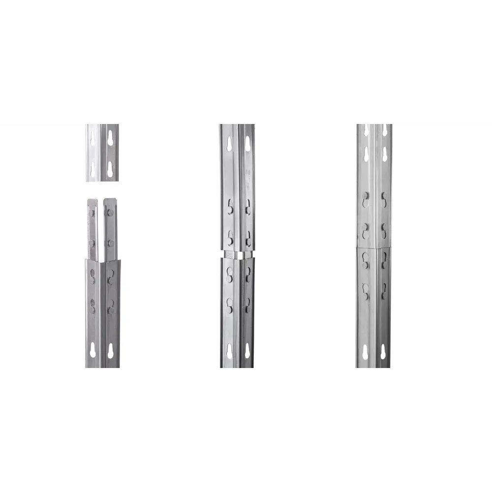 Стеллаж AR Shelving Rivet 4 полки 40x180x100 см нагрузка на полку до 200 кг металл оцинкованный цвет серебро 89096682 STLM-2175749  - Вид №2