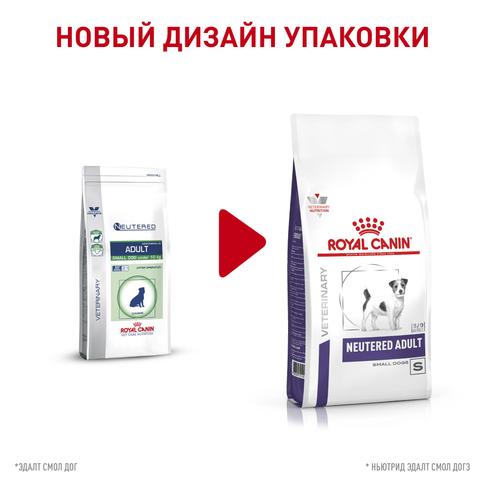 Т0045552 Корм для собак Neutered Adult Small Dog для кастрир. и стерил.собак мелких пород сух. 3,5кг ROYAL CANIN  - Вид №1