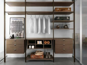 ALBED Модульная гардеробная из дерева и стекла Solo