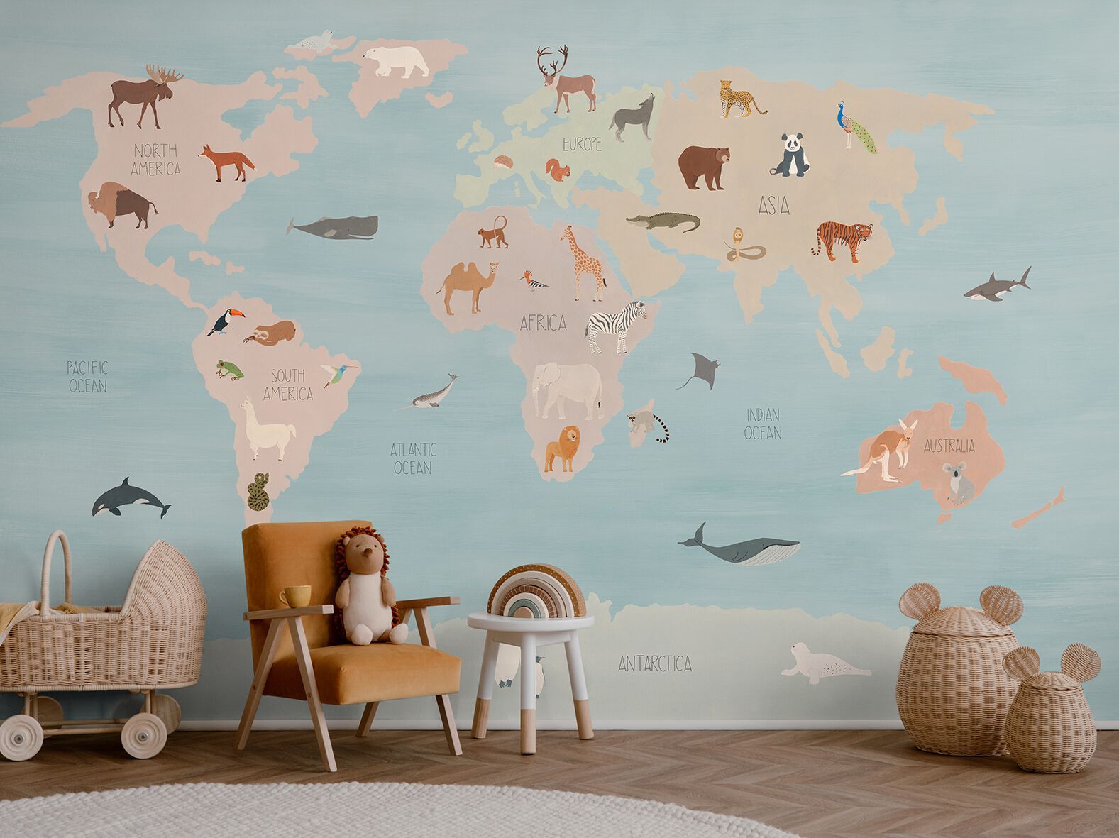 Carta da parati PVC free, eco-friendly, lavabile WallPepper IN GIRO PER IL MONDO ARCH-00106033