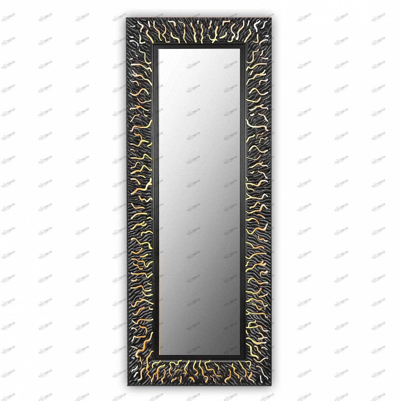 Зеркало прямоугольное черное CORAL L IN SHAPE CORAL 00-3860099 Черный