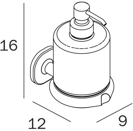 INDA® Настенный дозатор мыла из матового стекла Ellepi A44120 - Вид №2
