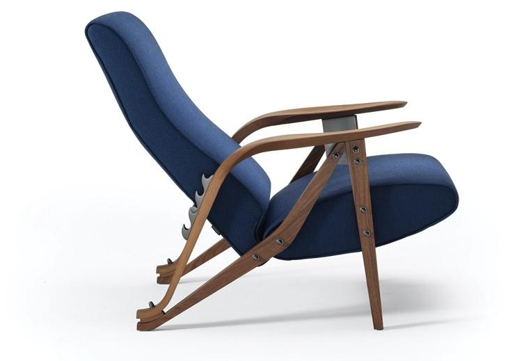 Zanotta Кресло с откидной спинкой из ткани или кожи Carlo mollino cm 2020 sun-id-1416659 - Вид №8