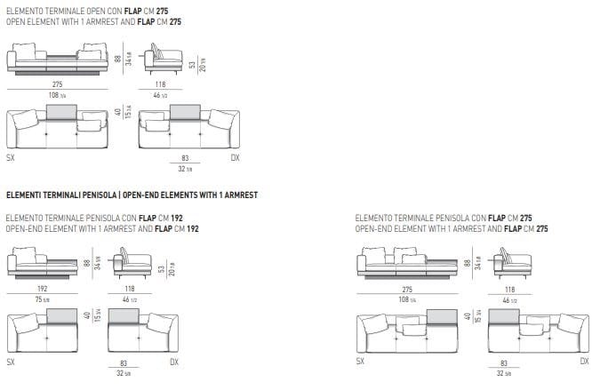 Ткань диван Minotti Коннери ARCH-00140023 - Вид №21