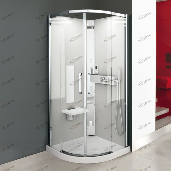 Душевая кабина NEXIS 1 R90 HYDRO Novellini NEXIS цвета белое дерево, с высоким душевым поддоном NEXR99M11KA