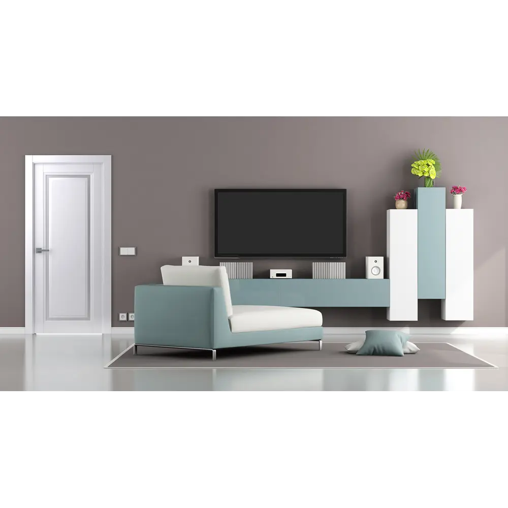 Дверь межкомнатная глухая Аурум 1 эмаль белый 2000x600 мм BELWOODDOORS STLM-2152989 - Вид №1