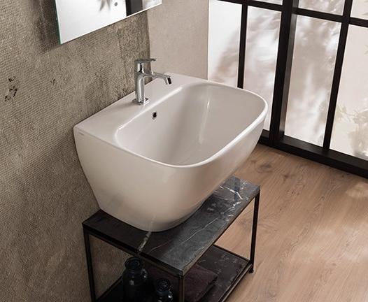 Ge046/47/60/61/70 bi Подвесная раковина настенная овальная Ceramica Globo Genesis белая - Вид №7