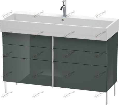 VA658903838 Vero Air Тумбочка напольная Доломитово-серый глянцевый лак Duravit