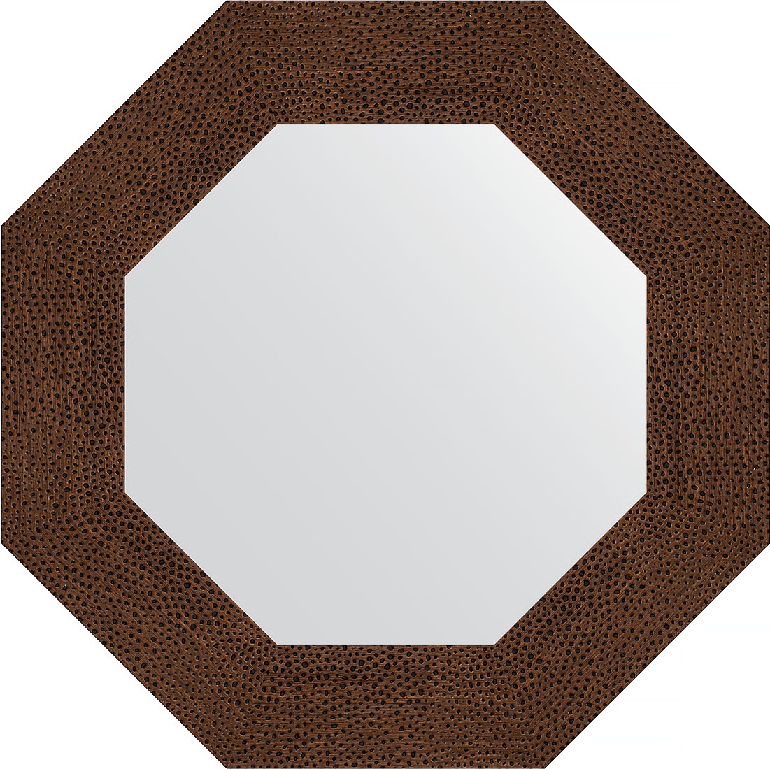 BY 3805 Зеркало в багетной раме - бронзовая лава 90 mm EVOFORM Octagon