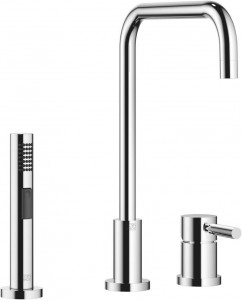 32815625-00_1_27721970-00_1 Смеситель на два отверстия с отдельными розетками с душевым гарнитуром для ополаскивания - хром Dornbracht Meta.02