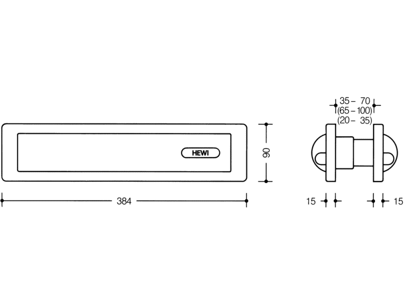 680.112.1 почтовый ящик HEWI Türzubehör  - Вид №1