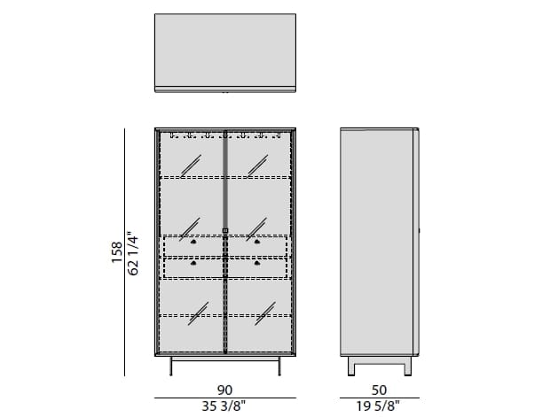 Шкаф из орехового дерева со встроенным освещением Porada двадцать четыре ARCH-00107630 - Вид №8