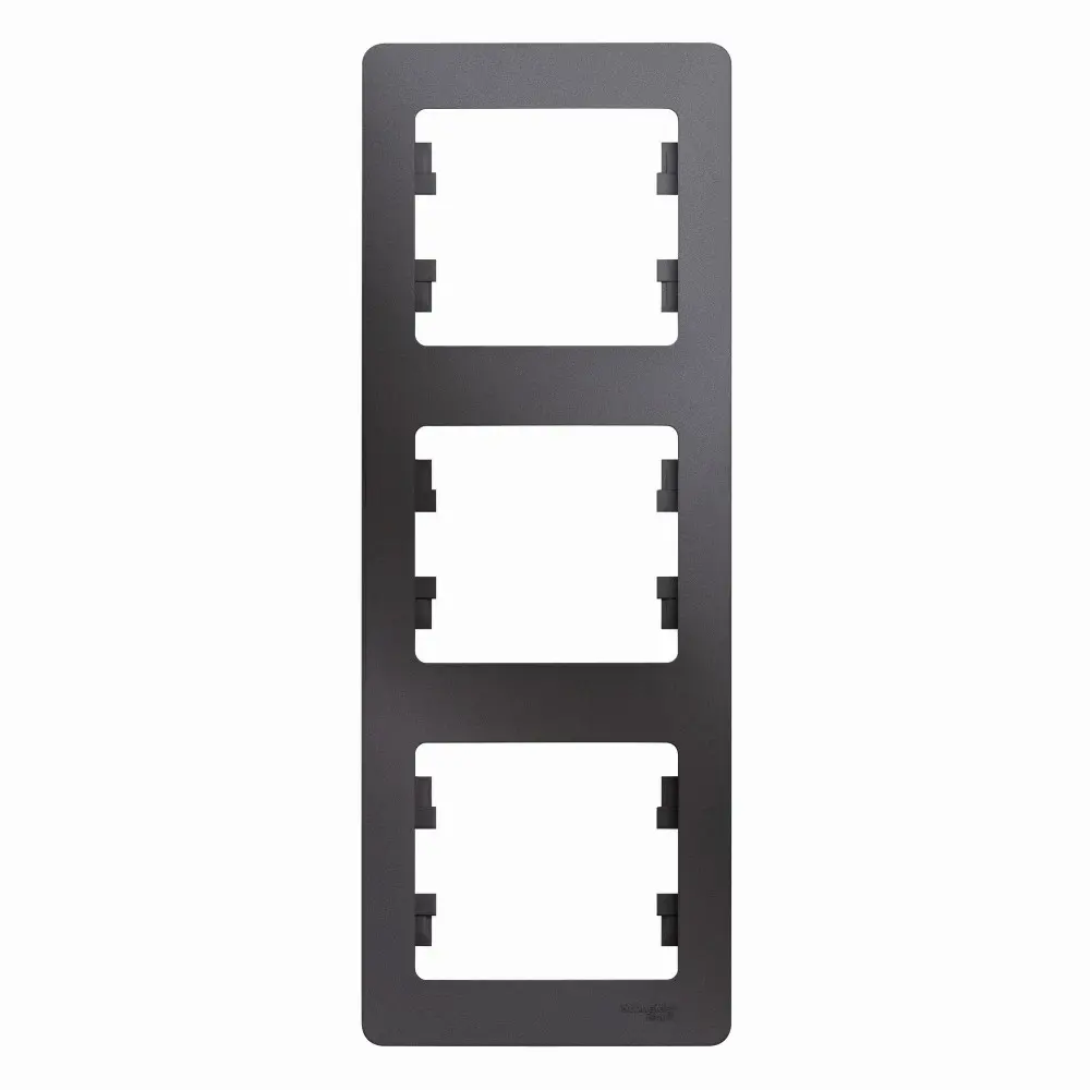Рамка SYSTEME ELECTRIC Glossa для скрытого монтажа, 3 поста вертикальная 87813575 STLM-1427276