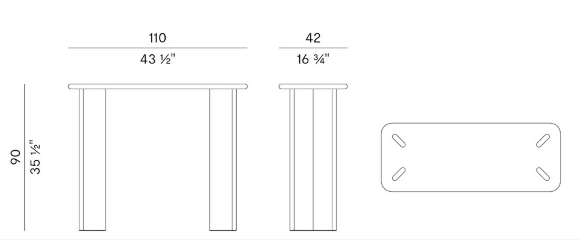 Прямоугольная консоль из дерева и мрамора Potocco E Claire ARCH-00105764 - Вид №1
