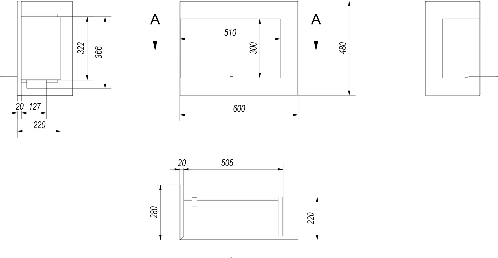 Kratki Настенный угловой камин из биоэтанольной стали sun-id-1468493 - Вид №8