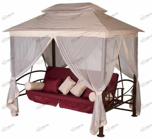 Качели садовые красные "Ницца" IMPEX  132271 Белый;красный 