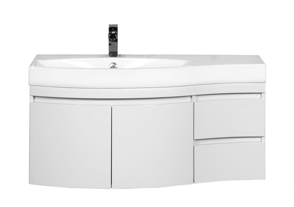 Тумба под раковину Aquanet Опера 115 L белый (2 дверцы 2 ящика) sun-id-275409 - Вид №2