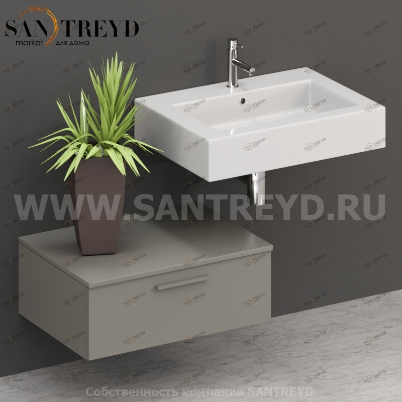 T07052CC2 Столешницы для использования в сочетании с тумбами и открытыми тумбами 70 см серая Globo ARREDO WOOD Италия Ceramica Globo