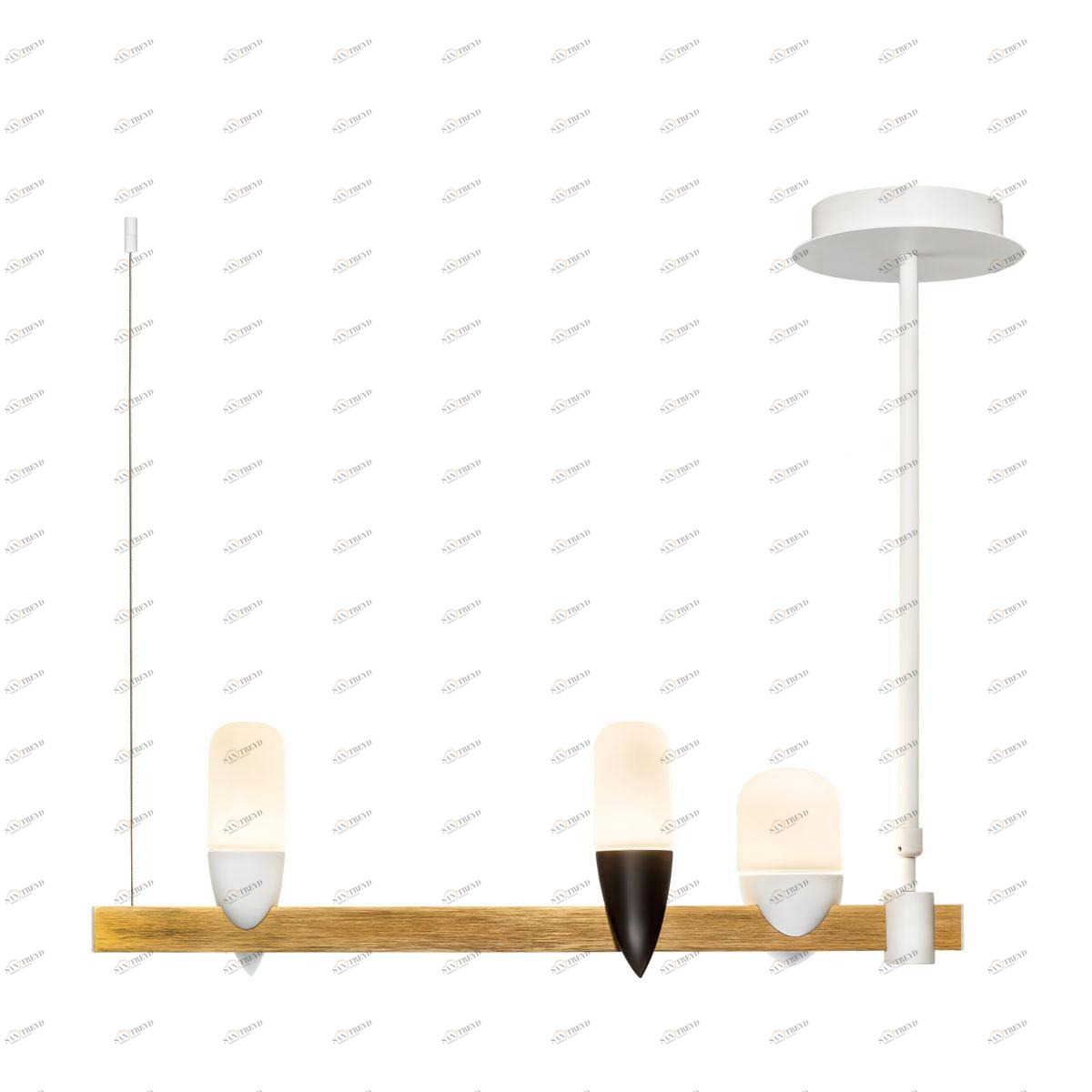 Подвесная светодиодная люстра Loft IT Whisper 1028-3WH LOFT IT ДИЗАЙНЕРСКИЕ, WHISPER 337114 Белый;латунь 