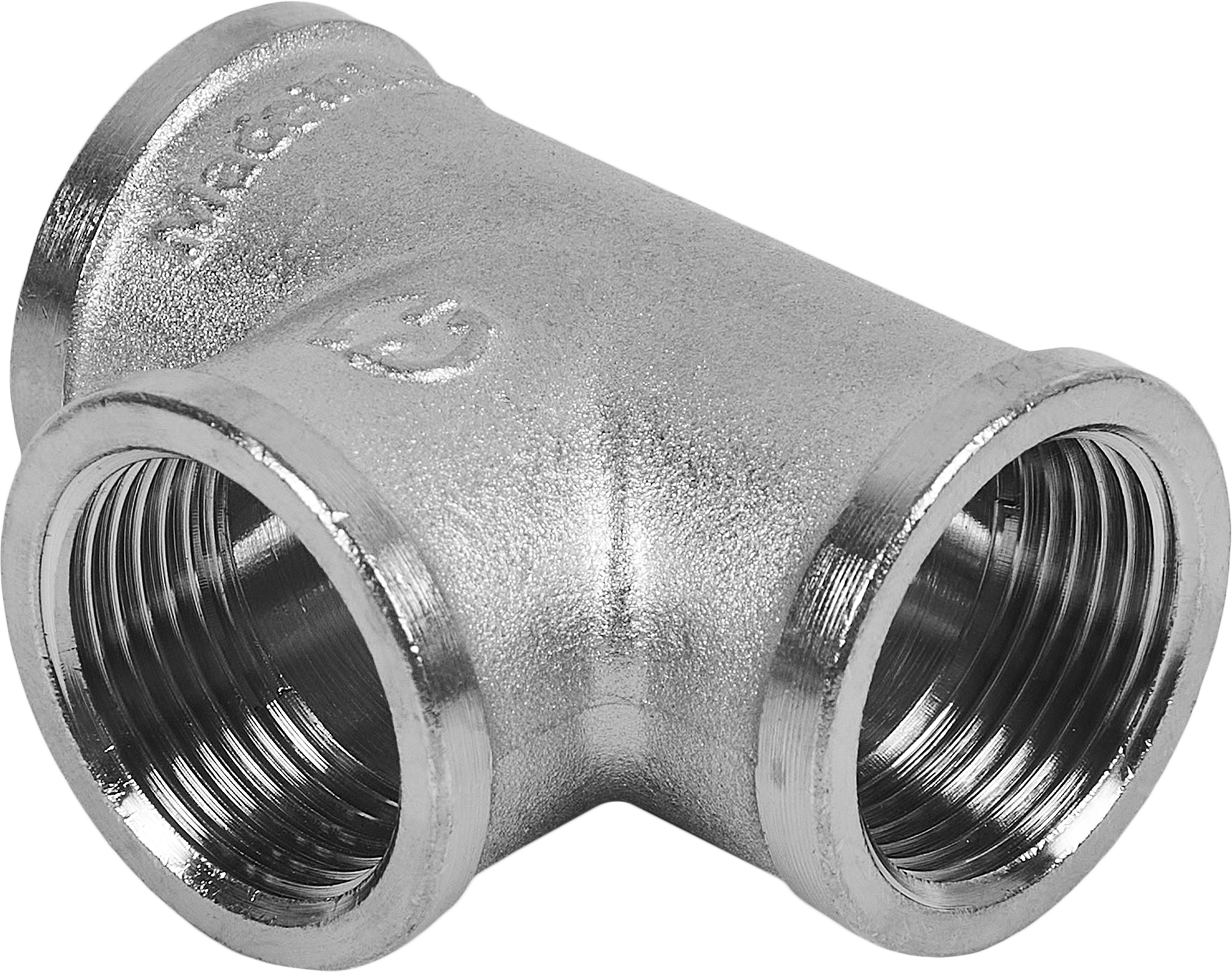 Тройник трубопроводный 3/4" никелированный латунный STOUT 82238990 STLM-0022667