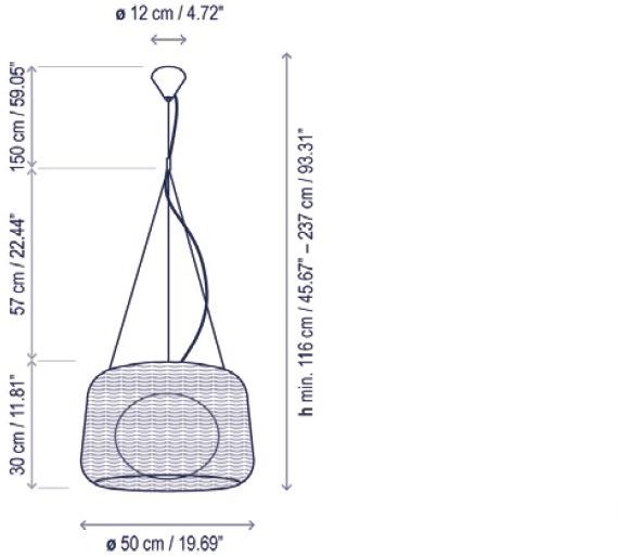 BOVER Подвесной светильник для улицы из синтетического волокна Fora sun-id-1415429 - Вид №4