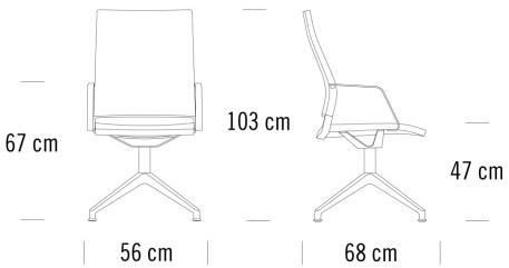 Thonet Поворотный офисный стул с подлокотниками S 95 sun-id-1394565 - Вид №1
